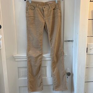 AG Adriano Goldschmied Beige Corduroy Pants